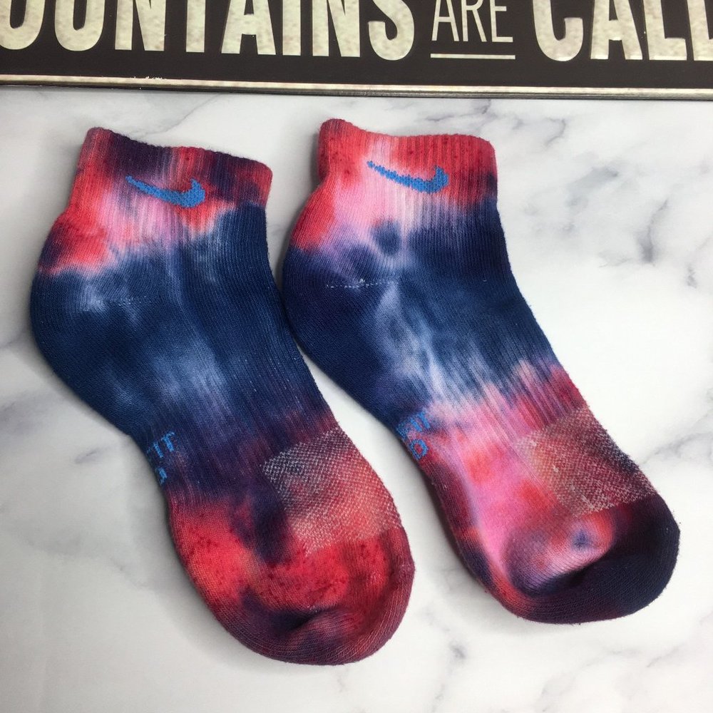 Tie Dye Nike Cushioned Ankle Dri-Fit Socks